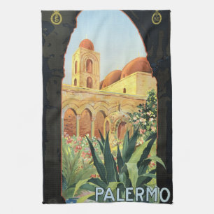 Linge De Cuisine Église de Palerme en Italie, Art de poster de voya