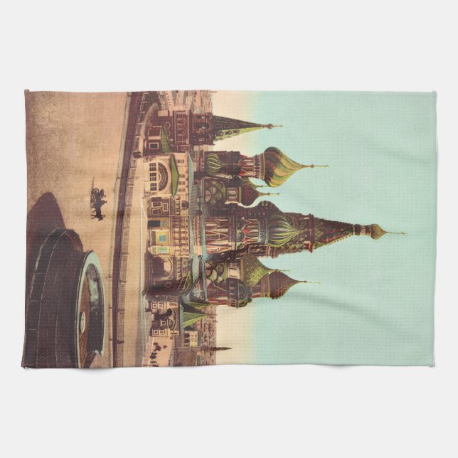 Linge De Cuisine Église St. Basil, place Rouge Moscou (Horizontal)
