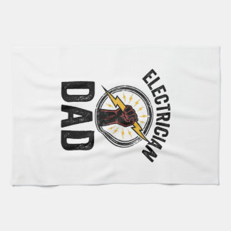 Linge De Cuisine Electrician Dad Vintage Engraving Vector Shirt Des
