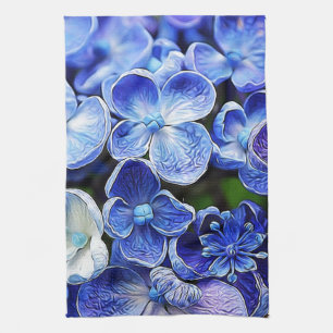Linge De Cuisine élégant anglais jardin de campagne bleu violet lil