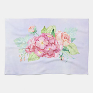 Linge De Cuisine Elégant Bouquet de fleurs rose