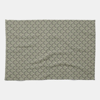 Linge De Cuisine Élégant motif de ventilateur botanique vert olive 
