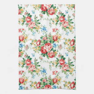 Linge De Cuisine Elégant motif floral avec élément de design Rose