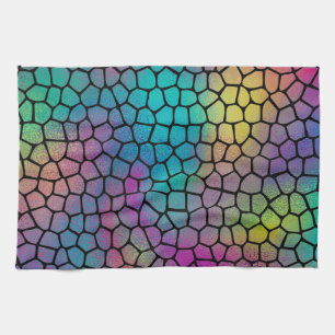 Linge De Cuisine Élégant Motif moderne en mosaïque Abstraite col