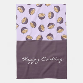 Linge De Cuisine Elégant nom de lettrage à la main Happy cuisine vi
