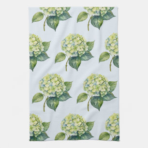 Linge De Cuisine Élégant Tendance Aquarelle Hydrangea Floral