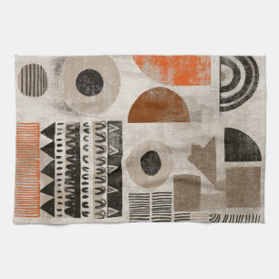 Linge De Cuisine éléments africains dans des couleurs atténuées