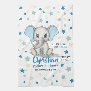 Linge De Cuisine Eléphant Bébé mignon avec oreilles bleues Boy S