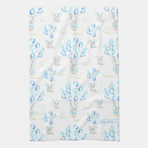 Linge De Cuisine Eléphants mignons Ballons & Nuages Baby Boy Motif