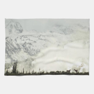 Linge De Cuisine Elk at Grand Teton National Park Photographie