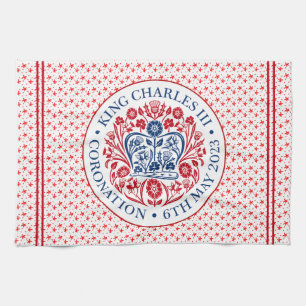 Linge De Cuisine Emblème de couronnement du roi Charles III