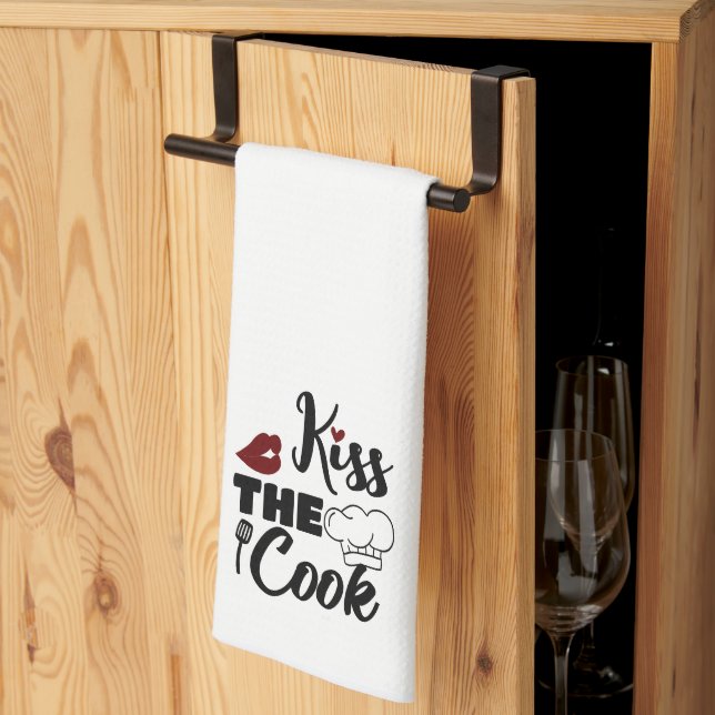Linge De Cuisine embrasser le cuisinier (Pliage en tiers)