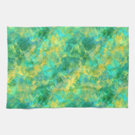 Linge De Cuisine Émeraude Vert Crumpled Texture