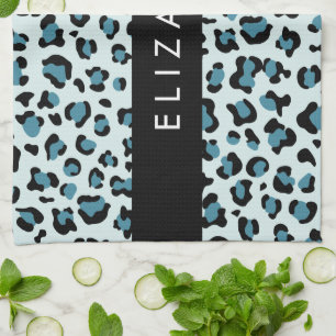 Linge De Cuisine Empreinte de léopard, Spots, Leopard Bleu, Votre N