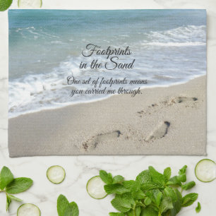 Linge De Cuisine Empreintes dans le Sable Inspirational Christian