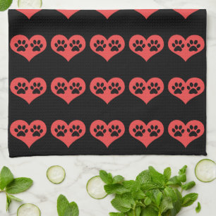Linge De Cuisine Empreintes de pattes dans mon coeur par Shirley Ta