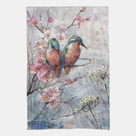 Linge De Cuisine En Attente De L'Oiseau De Surfeur Kingfisher