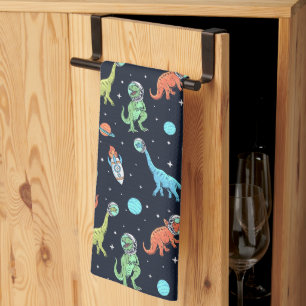 Linge De Cuisine Enfants Dinosaur Astronaut Motif