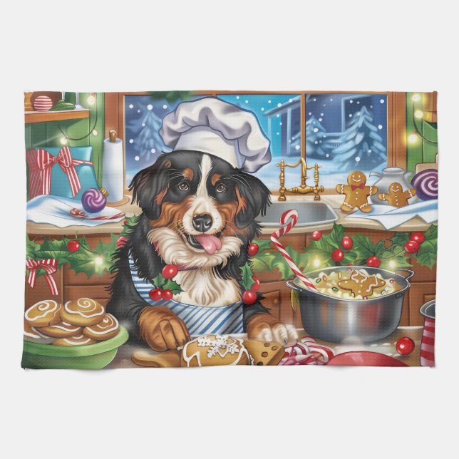 Linge De Cuisine Entlebucher Mountain Holiday Baking : Festif (Horizontal)