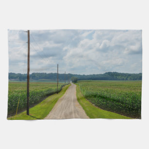 Linge De Cuisine Entre les champs de maïs