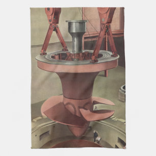 Linge De Cuisine Entreprise Vintage, Énergie de Turbine à Eau Géant