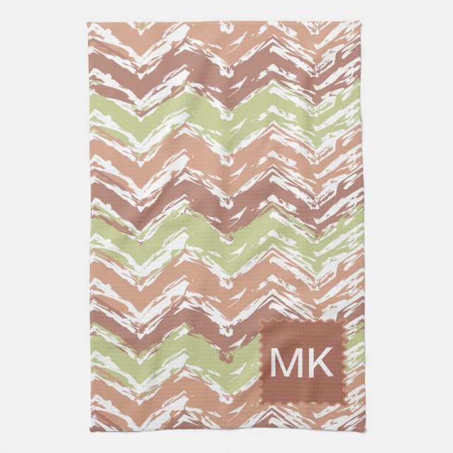 Linge De Cuisine Épice de scribble Chevron ZigZag (Vertical)