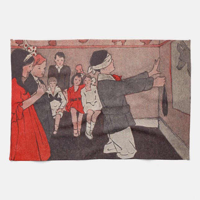 Linge De Cuisine Épingler la queue Âne Vintage Enfants (Horizontal)