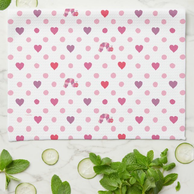 Linge De Cuisine Eric Carle | Valentine Heart Polka Dot Motif (Plié)