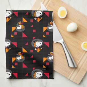 Linge De Cuisine ESPACE   Snoopy Space Suit Motif noir