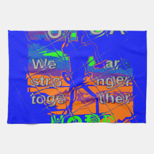 Linge De Cuisine Espoir psychédélique des Etats-Unis : Art Blue Uni