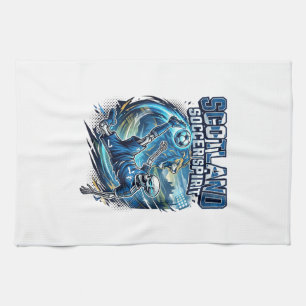 Linge De Cuisine Esprit de football d'Écosse Striker squelette Nati
