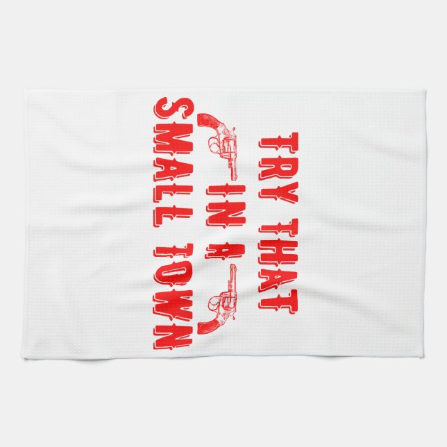 Linge De Cuisine Essayer Dans Une Petite Ville (Horizontal)