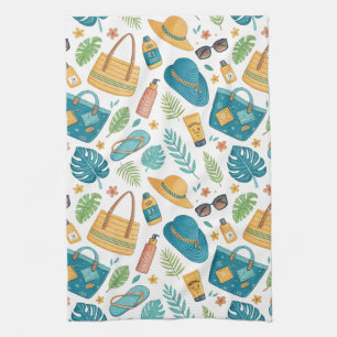 Linge De Cuisine Essentiels d'été de plage Motif (1)
