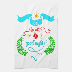 Linge De Cuisine Et À Tous Bonne Nuit Noël, Typographie, ZSG