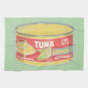 Linge De Cuisine Étanche de thon en conserve de poisson rétro