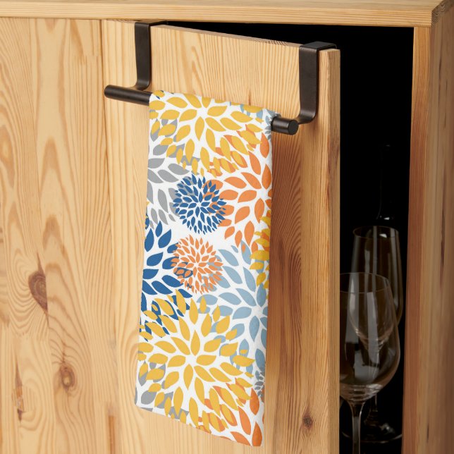 Linge De Cuisine Été Floral Abstrait Couleurs vives (Pliage en tiers)