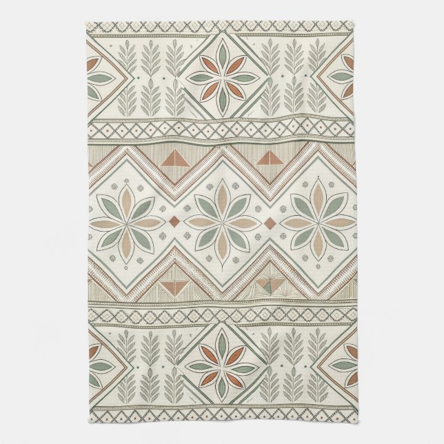 Linge De Cuisine Ethnique géométrique Tribal Tribal sans couture Mo (Vertical)