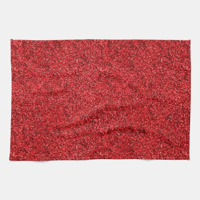 Linge De Cuisine Étincelles rouges étincelantes élégantes de (Horizontal)