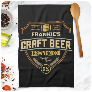 Linge De Cuisine Étiquette de bière artisanale personnalisée Bar de