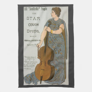 Linge De Cuisine Étiquette de produit vintage, pastilles contre la