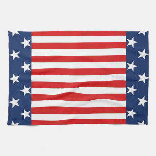 Linge De Cuisine Étoiles et bandes de drapeau américain patriotique