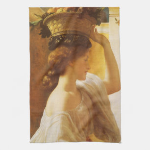 Linge De Cuisine Eucharis - Jeune fille avec une corbeille de fruit