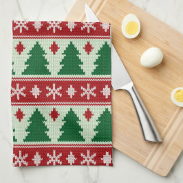 Linge De Cuisine Evergreens & Snowflakes Knit