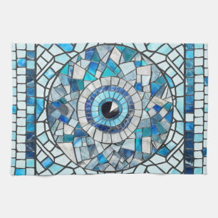 Linge De Cuisine Evil Oeil Amulet Mosaic Art