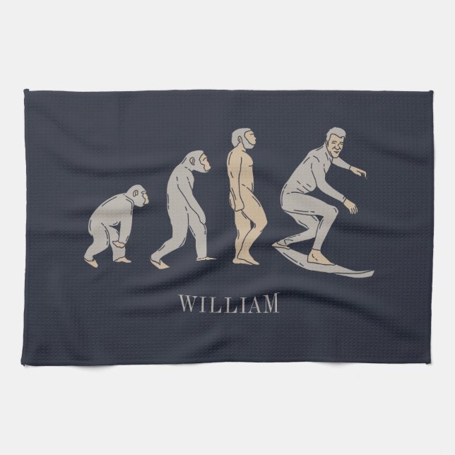 Linge De Cuisine Évolution du surf Planche de surf Plage Sports (Horizontal)