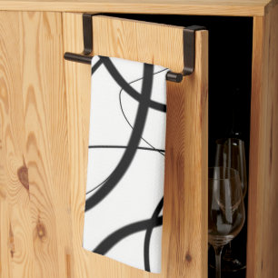 Linge De Cuisine Expression en noir et blanc