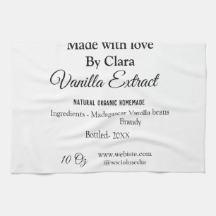 Linge De Cuisine Extrait de vanille fait maison ajouter les ingrédi