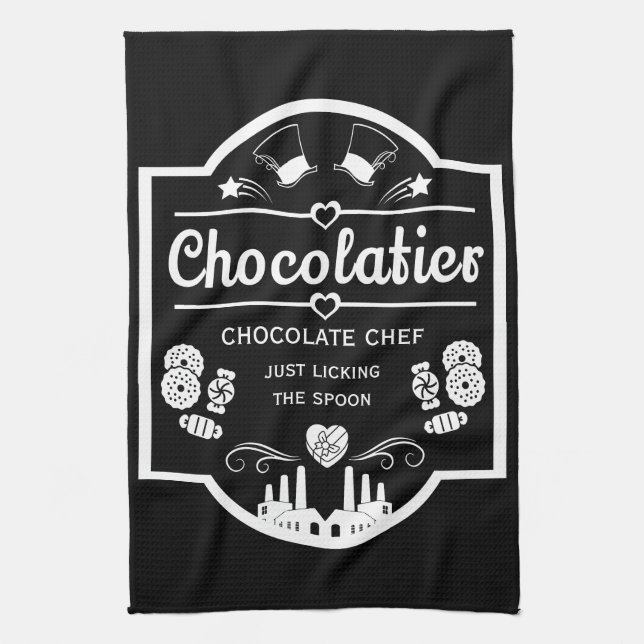 Linge De Cuisine Fabricant de chocolatier (Vertical)