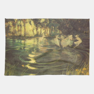 Linge De Cuisine Fairies Whirl par Arthur Black, Vintage Fairy Danc