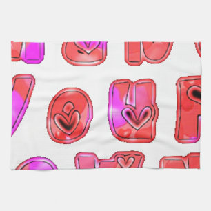 Linge De Cuisine Faites votre propre coeur Art Design d'impression